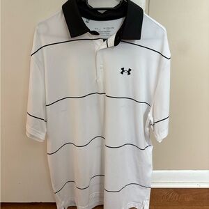 Under Armour Men's Polo Shirt - White with Black Accents